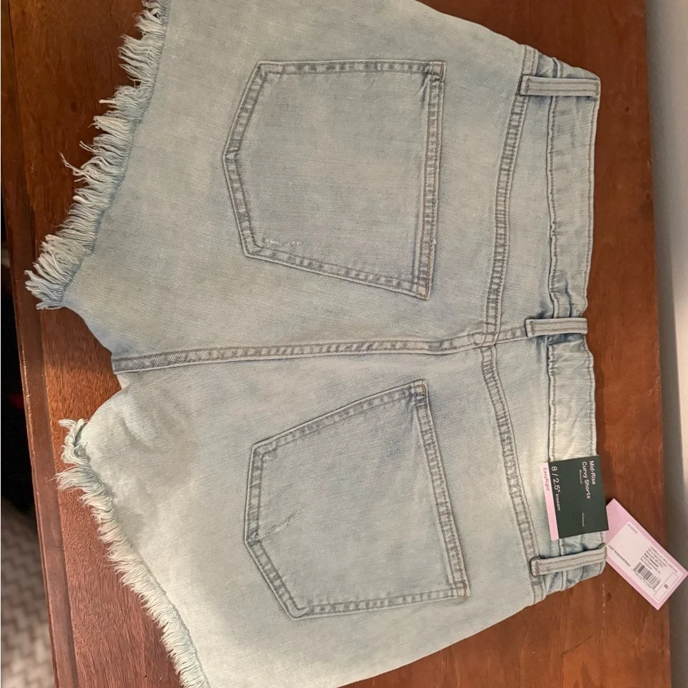 Wild Fable Women's Light Blue Distressed Denim Shorts - Picture 5 of 7